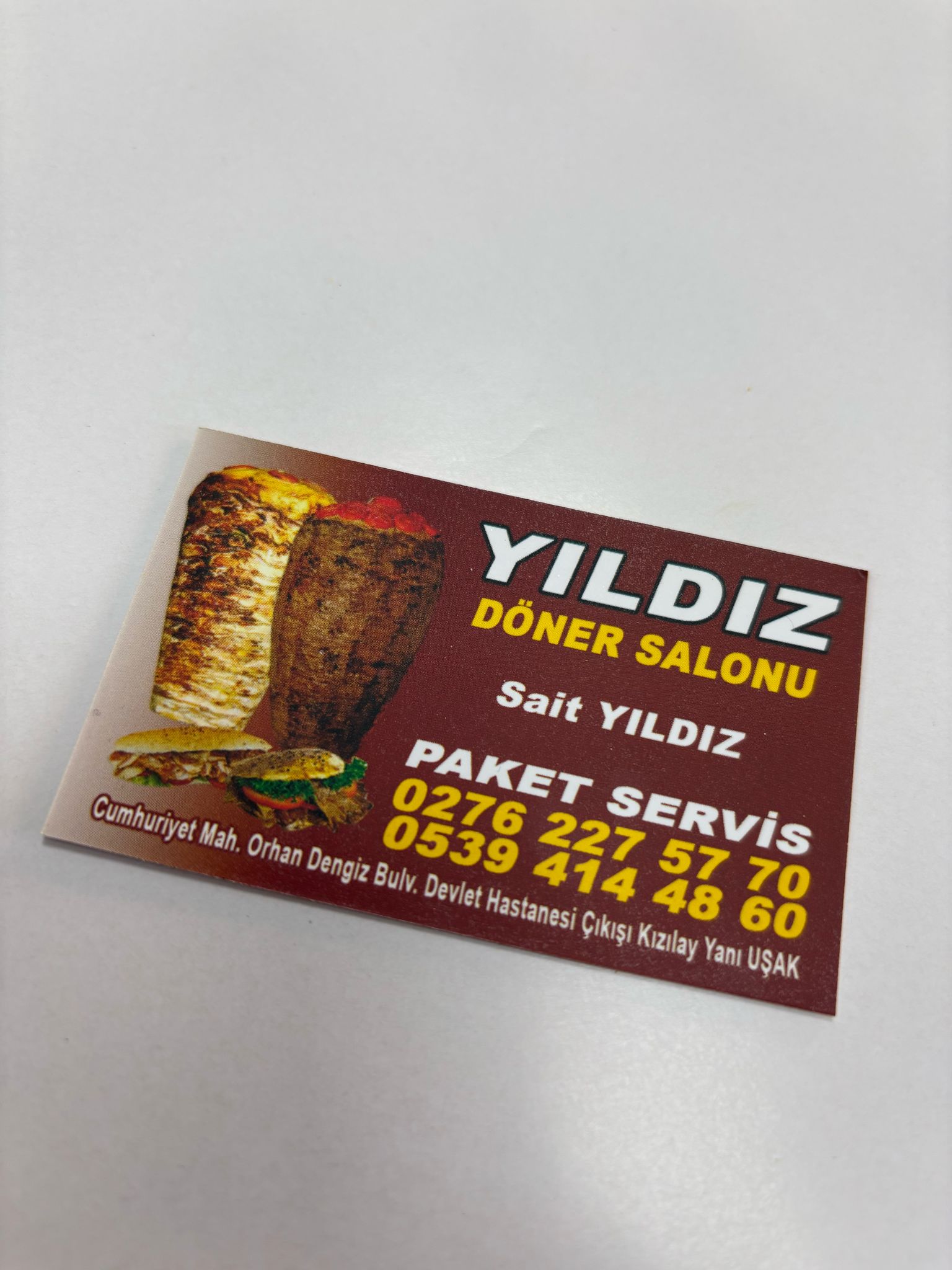 Yıldız Döner Salonu Uşak'ta Döner Salonu