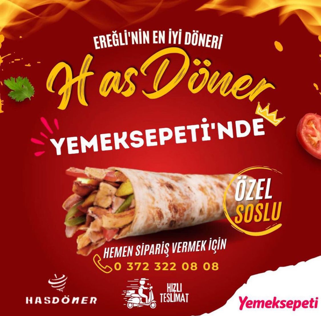 Has Döner Zonguldak Ereğli de Soslu Döner