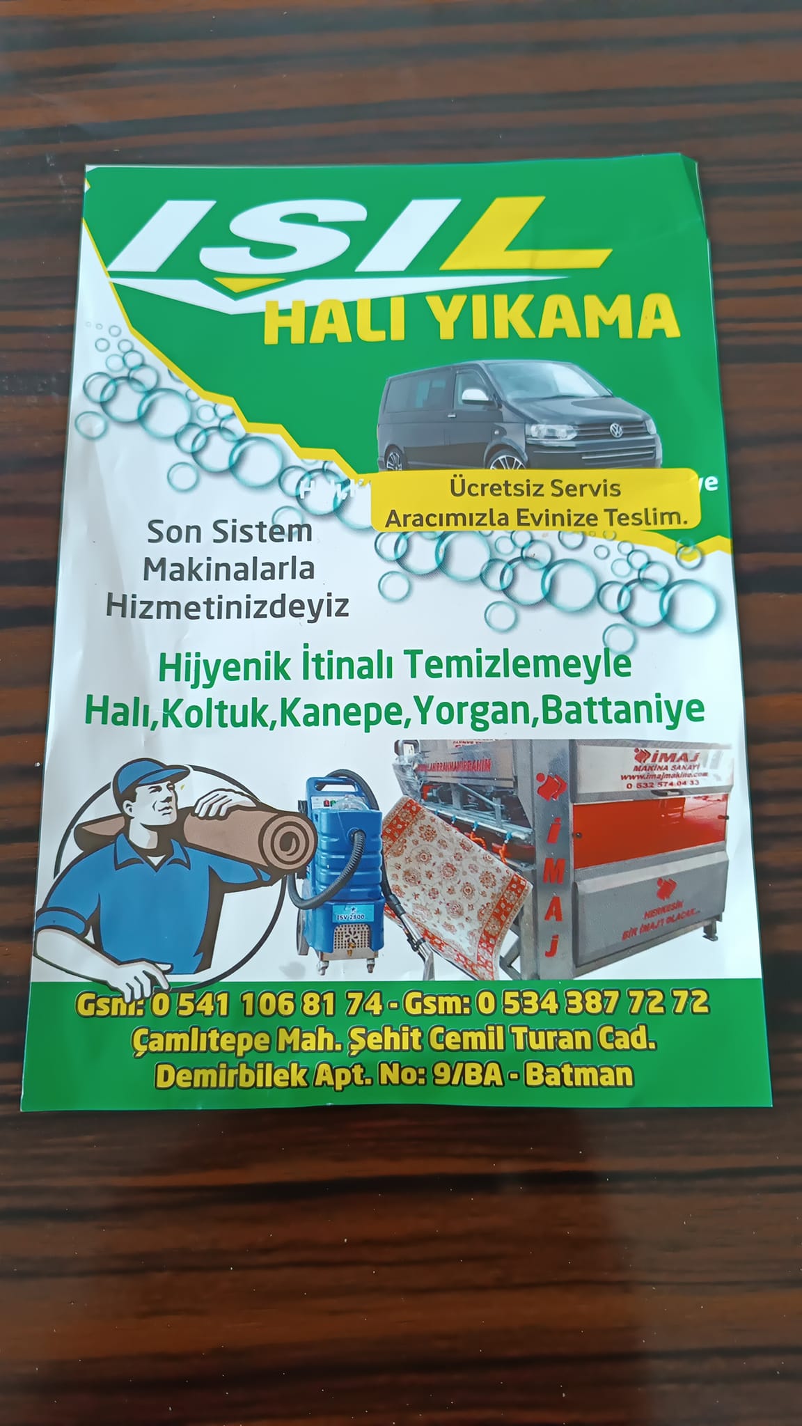 IŞIL HALI VE KOLTUK YIKAMA 0541 106 81 74 BATMANDA HALI YIKAMA