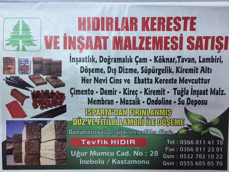 TEVFİK HIDIR İNŞAAT MALZEMELERİ SATIŞI 0532 782 10 22 