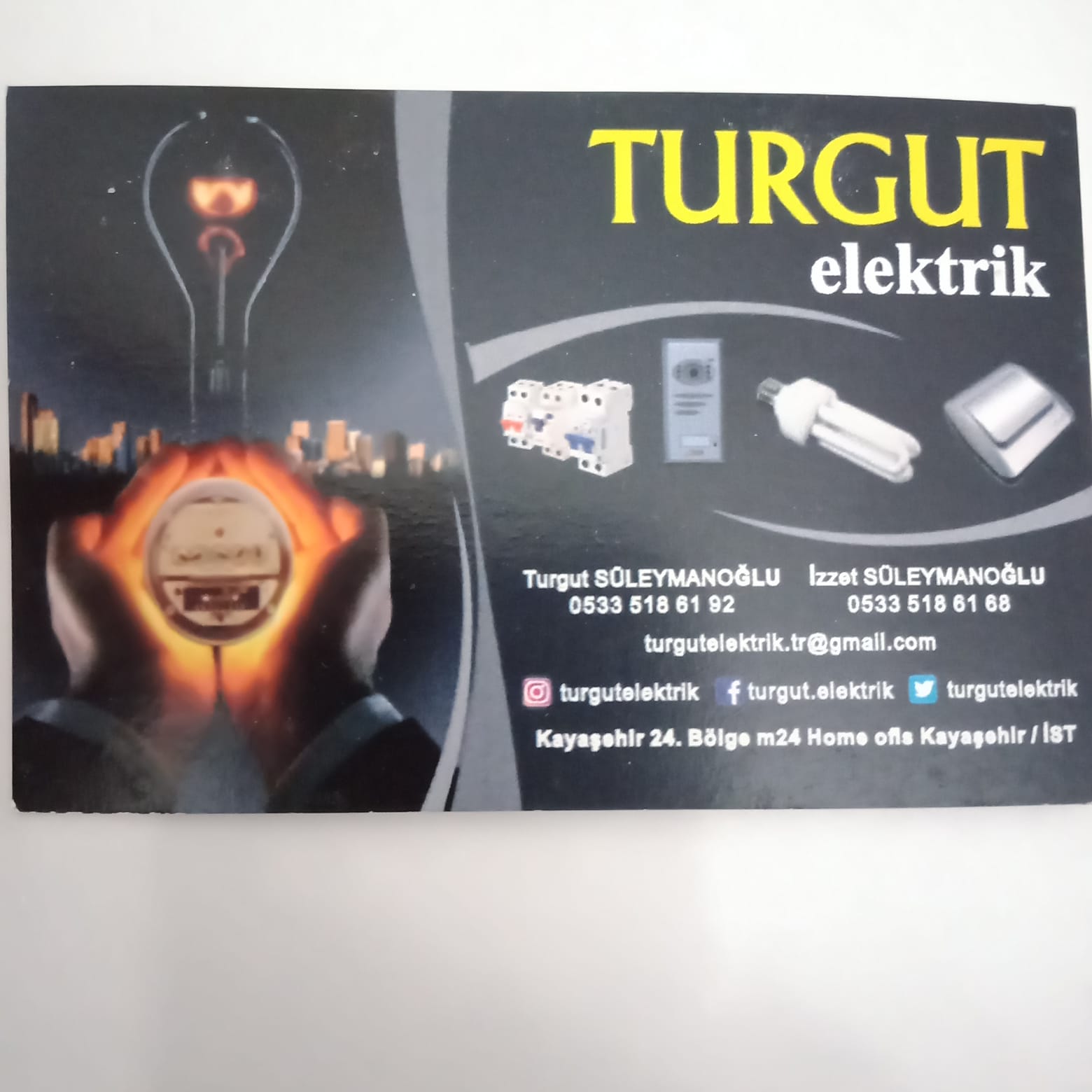 TURGUT ELEKTRİK 0533 518 61 92 KAYAŞEHİRDE ELEKTRİKÇİ