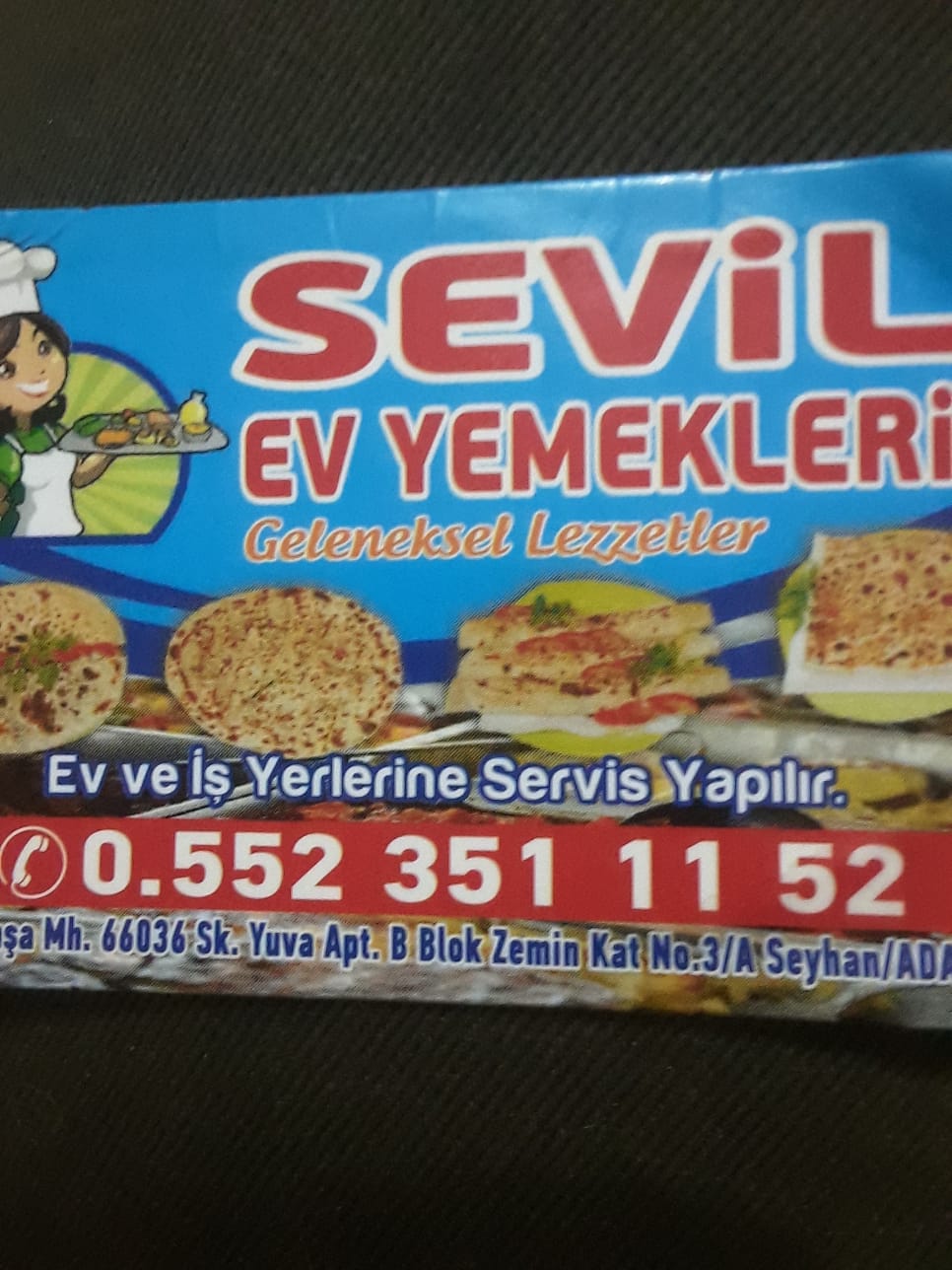 SEVİL EV YEMEKLERİ 0552 351 11 52 SEYHANDA EV YEMEĞİ