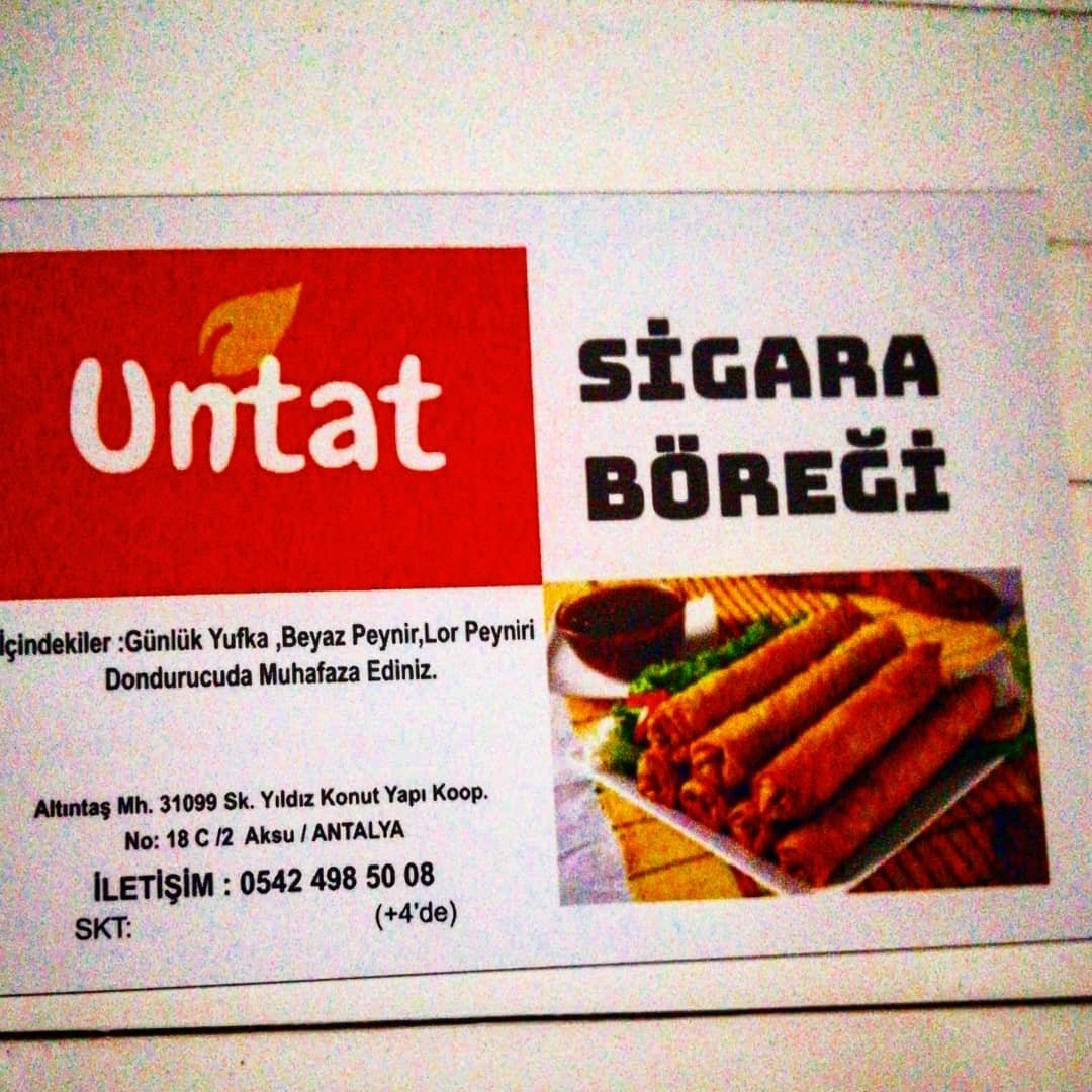 UNTAT GIDA 0542 498 50 08 MURATPAŞADA TOPTAN GIDA