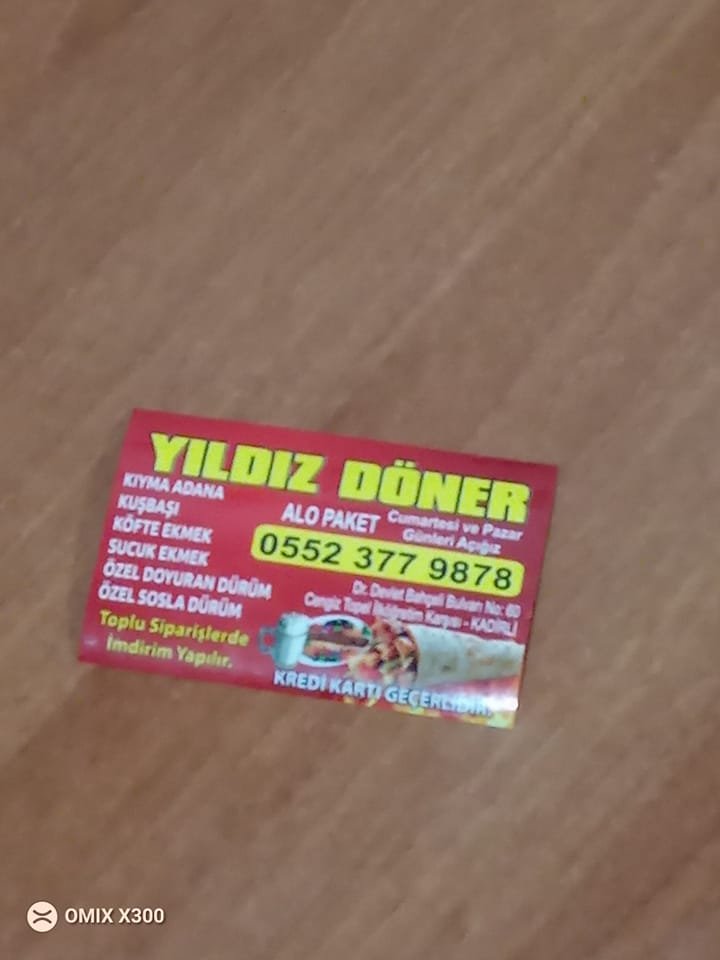 YILDIZ DÖNER 0552 377 98 78 KADİRLİDE DÖNERCİ