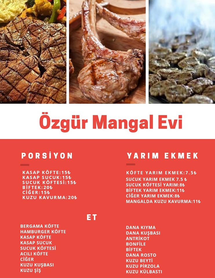 ÖZGÜR KASAP MANGAL EVİ 0535 767 00 30