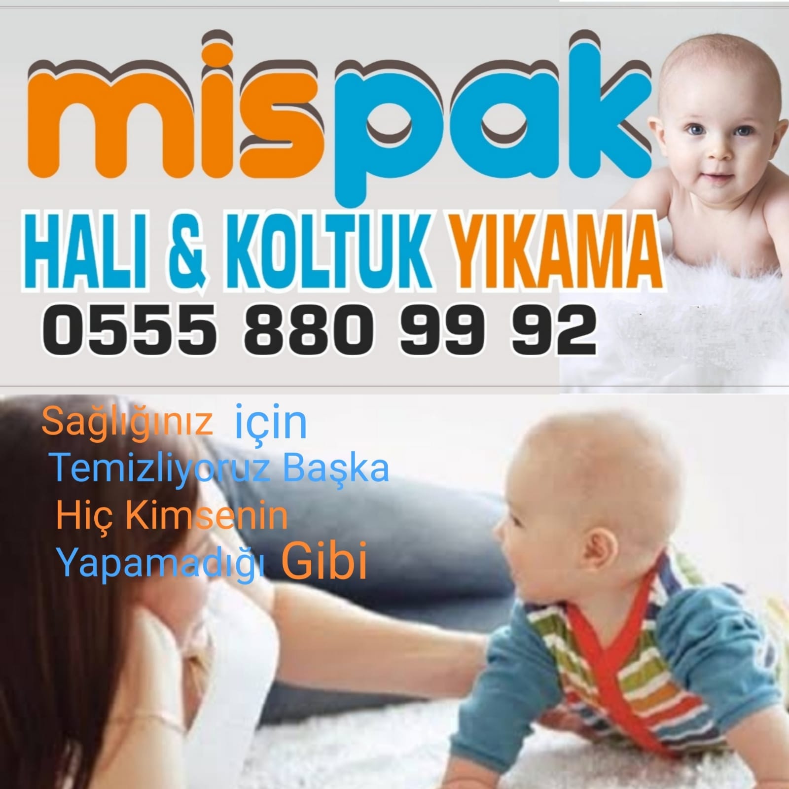 Mispak Halı Ve Koltuk Yıkama 0555 880 99 92