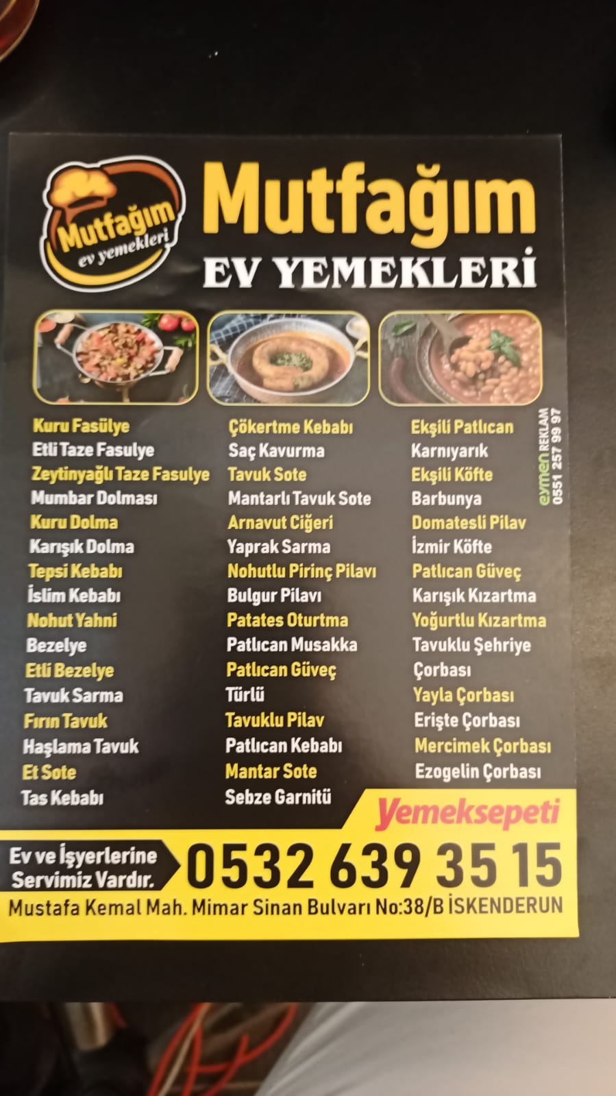 Mutfağım Ev Yemekleri İskenderun da Ev Yemekleri