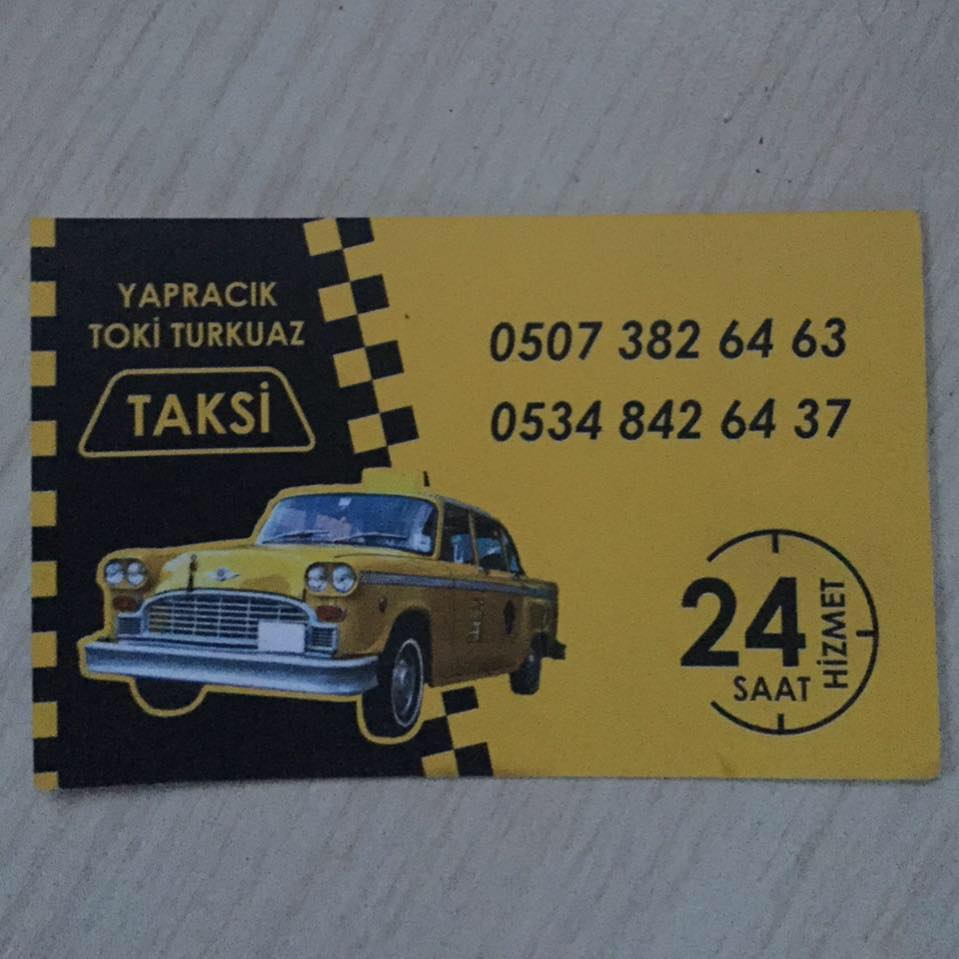 YAPRACIK TOKİ TAKSİ 0534 842 6437 Temellide En Yakın Taksi