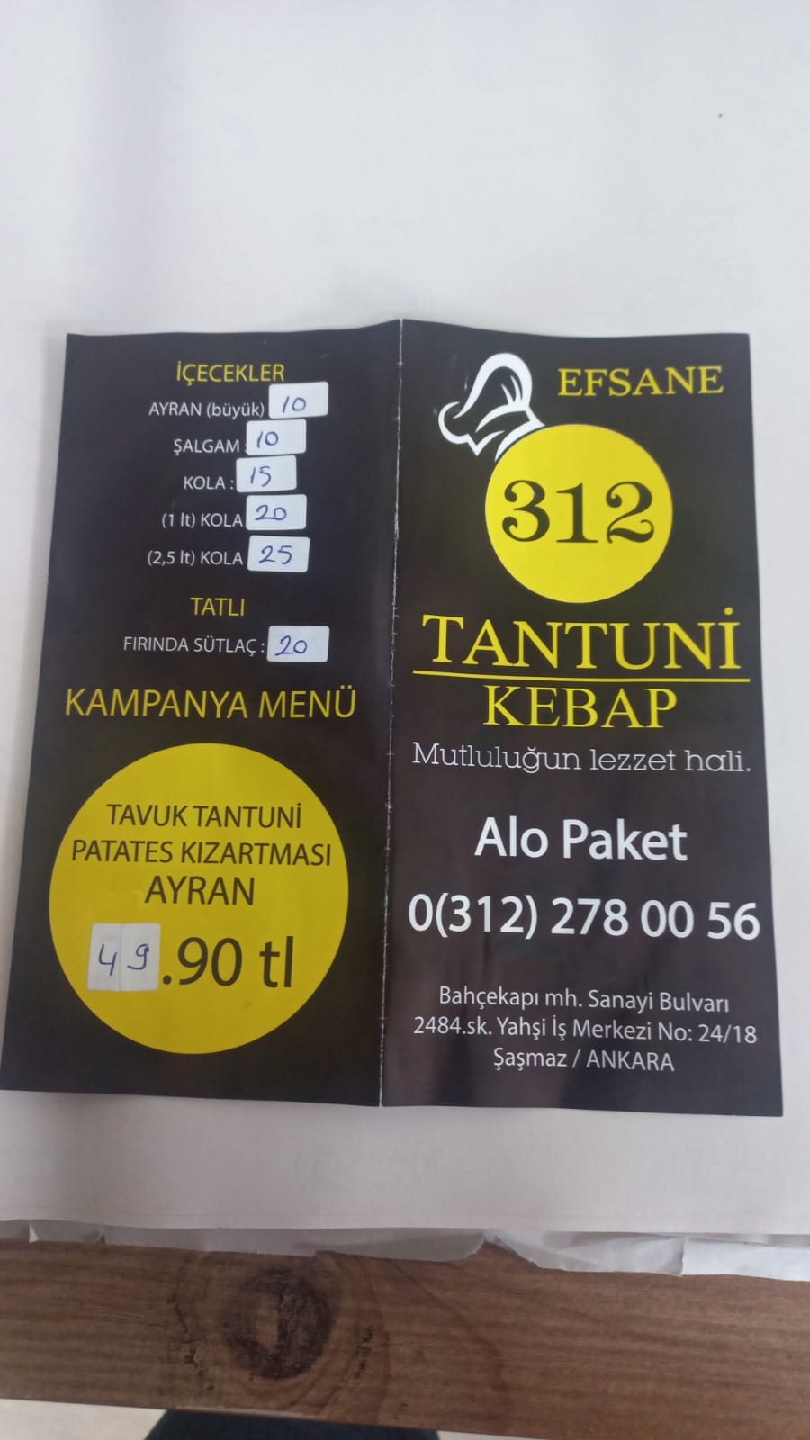 EFSANE 312 TANTUNİ 0543 845 89 94 