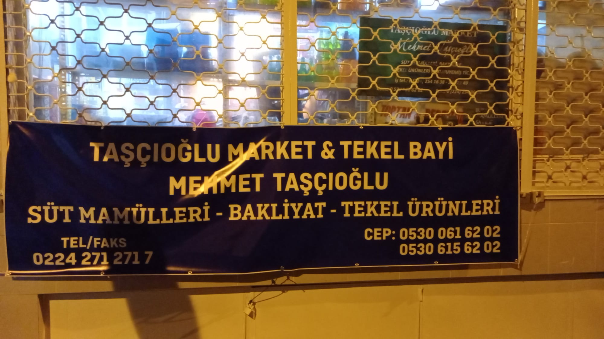 TAŞÇIOĞLU MARKET 0530 061 62 02  