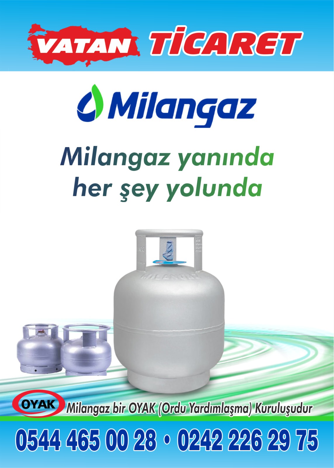 Milangaz Bayi Vatan Ticaret 0544 465 00 28 Kepezde Tüp Su