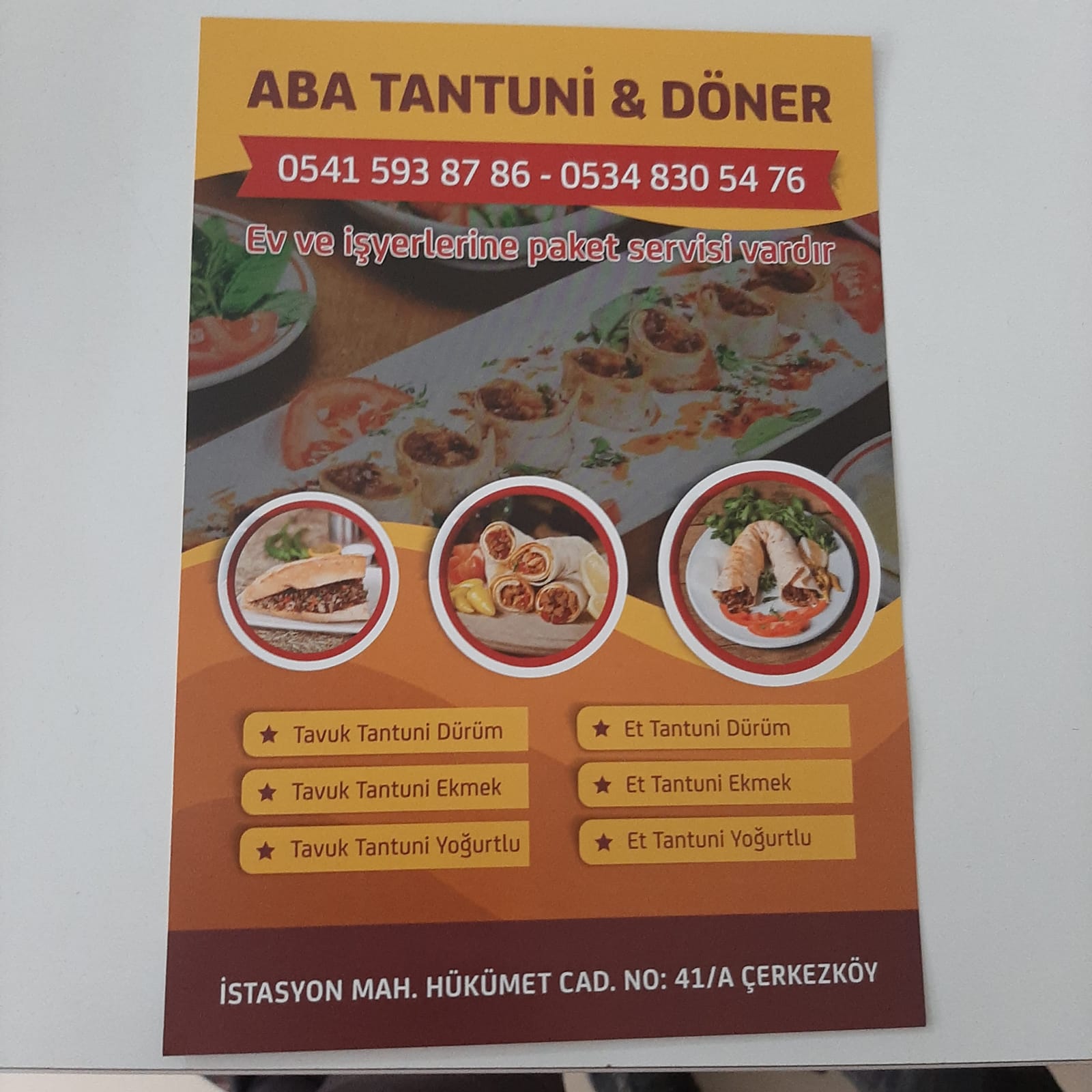 ABA TANTUNİ 0541 593 87 86 ÇERKEZKÖYDE TANTUNİ