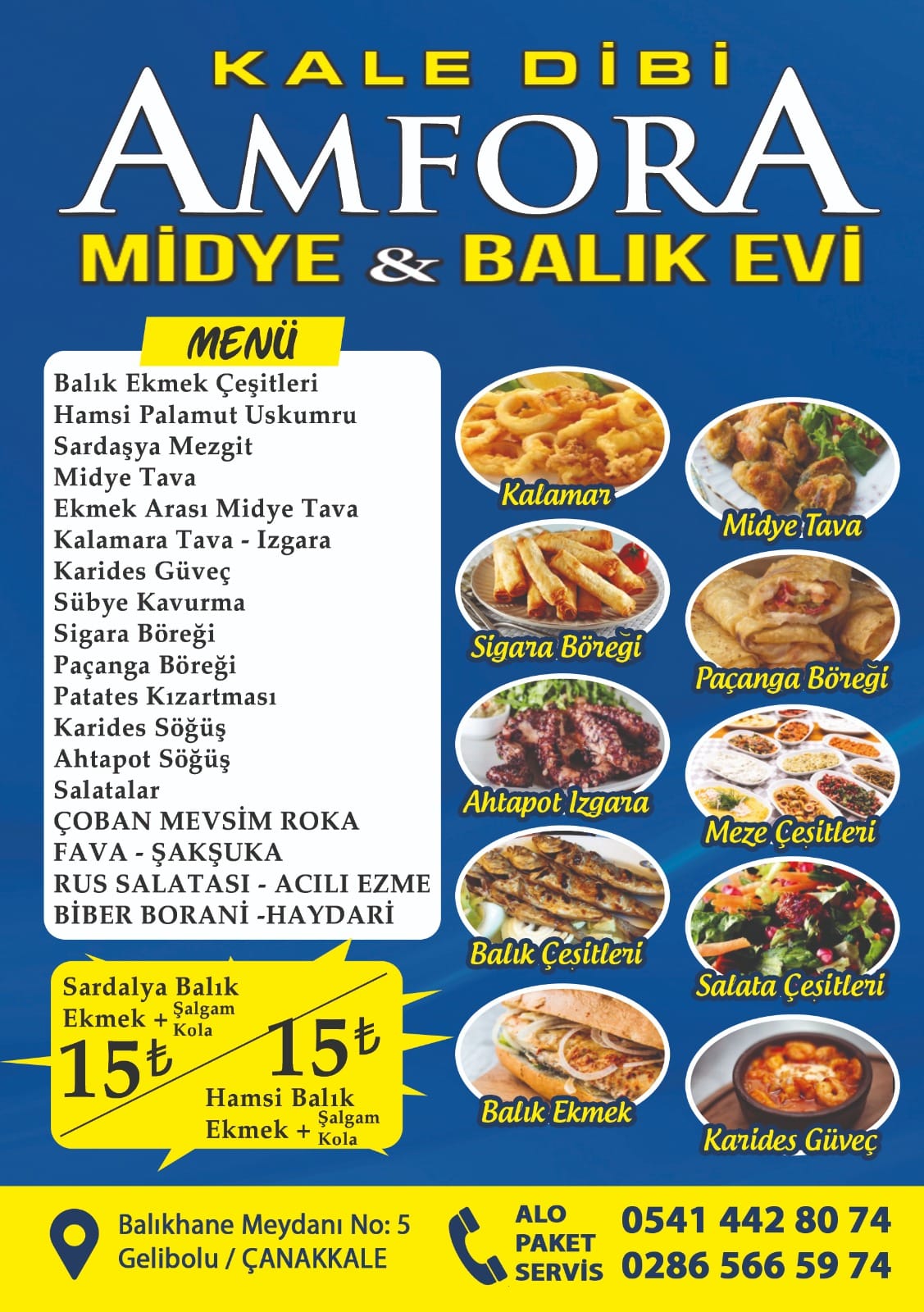 KALEDİBİ AMFORA MİDYE BALIK EVİ 0541 442 80 74