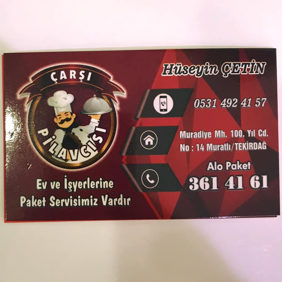 ÇARŞI PİLAVCISI 0282 361 41 61 MURATLIDA PİLAVCI