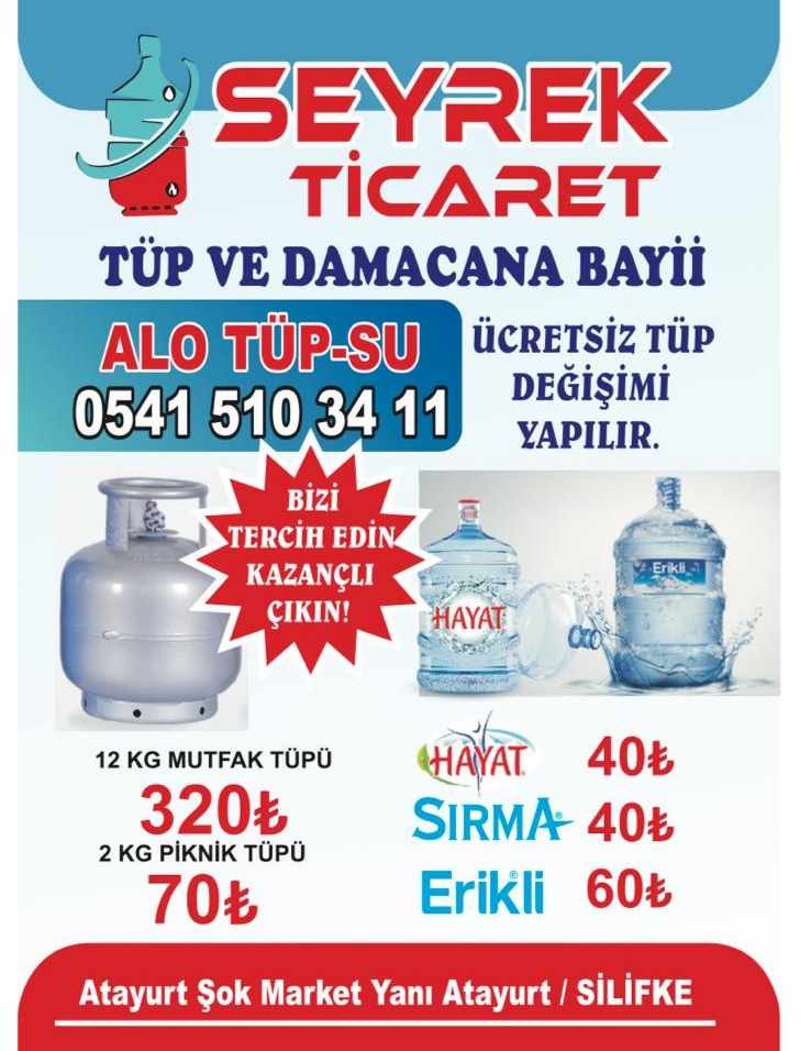 SUSANOĞLUDA TÜP 0541 510 34 11 SEYREK TİCARET