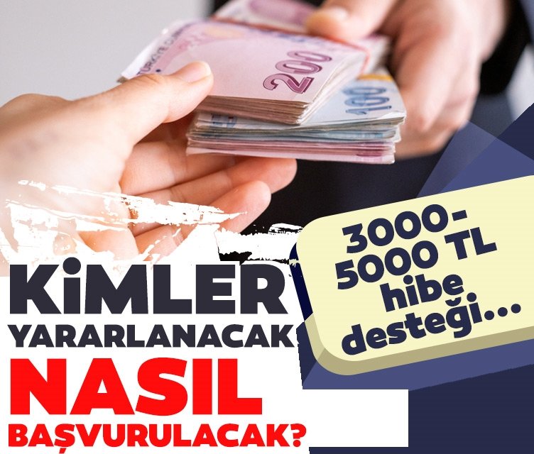 3000-5000 TL ESNAFA HİBE DESTEĞİ!